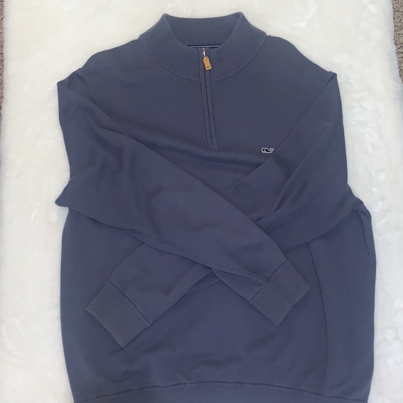 Vineyard Vines Cotton 1/4 Zip Cotton Shirt - Picture 1 of 7